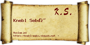 Knebl Sebő névjegykártya